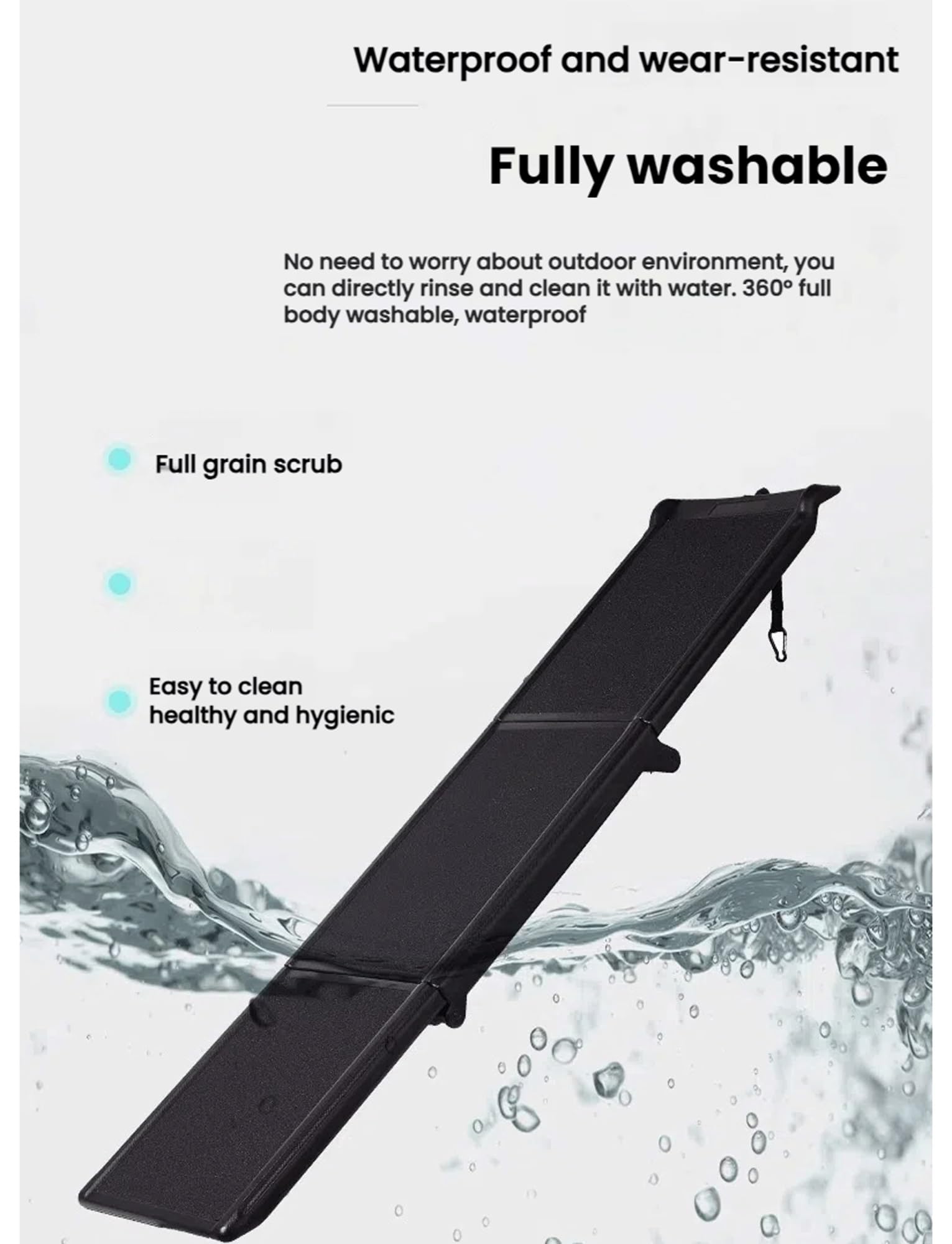 Rampa plegable y antideslizante para perros para coches y camiones, rampa portátil para mascotas para un fácil acceso, ideal para perros pequeños y grandes, ligera y resistente