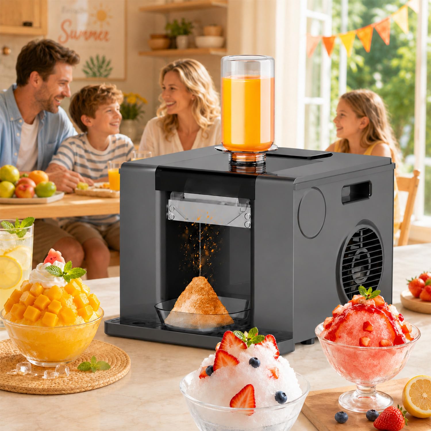 350w Snowflake Ice Maker Machine, Shaved Ice Machine, Snow Cone Machine