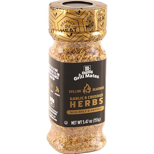 McCormick Grill Mates condimento para asar ajo y hierbas trituradas, 5.47 onzas