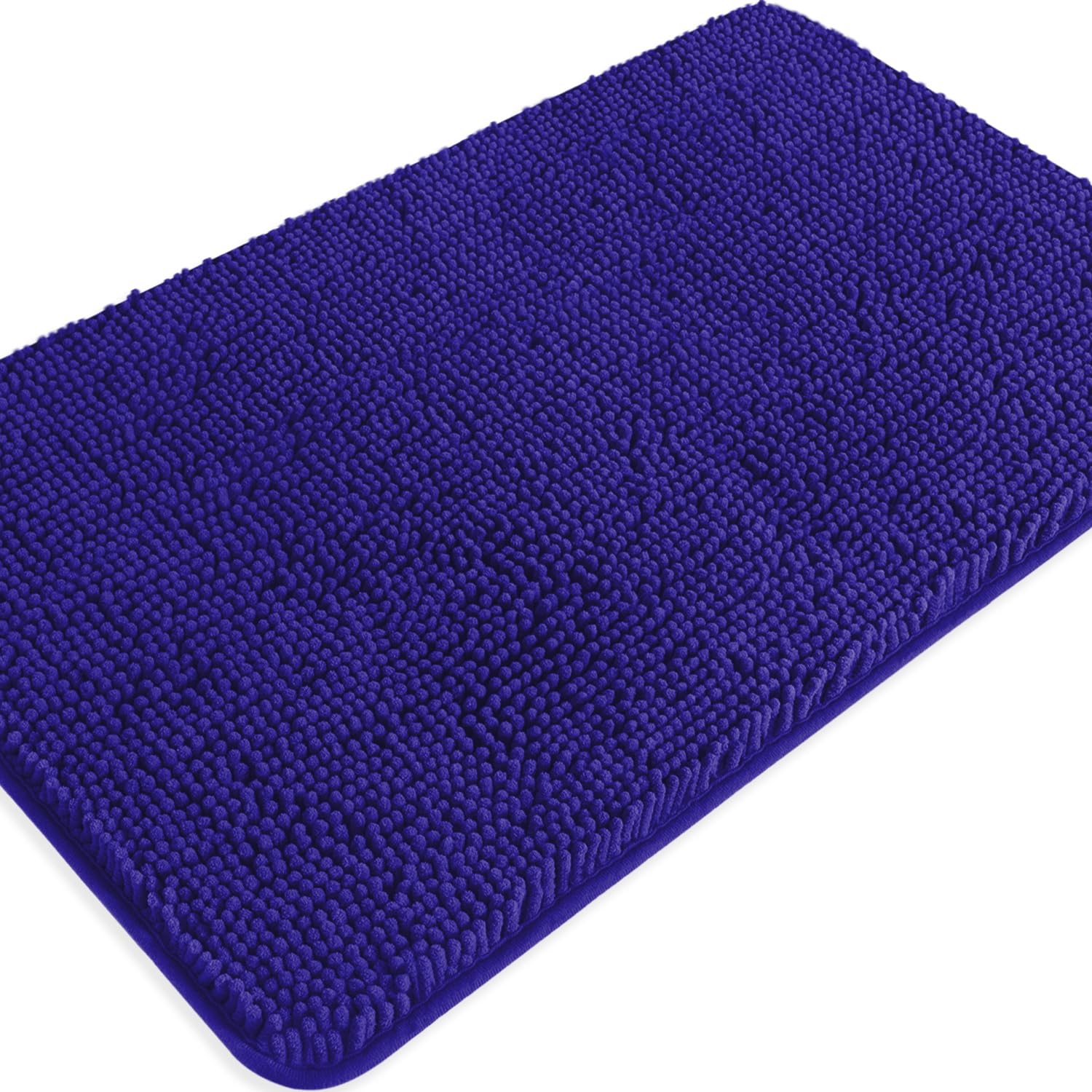 PureSwan Royal Blue Bathroom Rugs – Absorbent and Washable Bath Mat, Non-Slip, Thick Soft Chenille Bath Rugs for Bathroom, Kitchen, Shower, Sink - 20" x 32" — image 1
