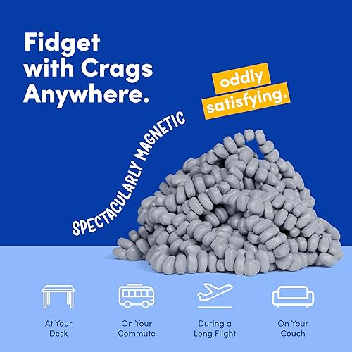 Miniatura 87 de Speks Crags- Masilla de ferrita, + de 500 piedras de ferrita en una lata, juguete de escritorio antiestrés p/la ansiedad, p/adultos y adolescentes