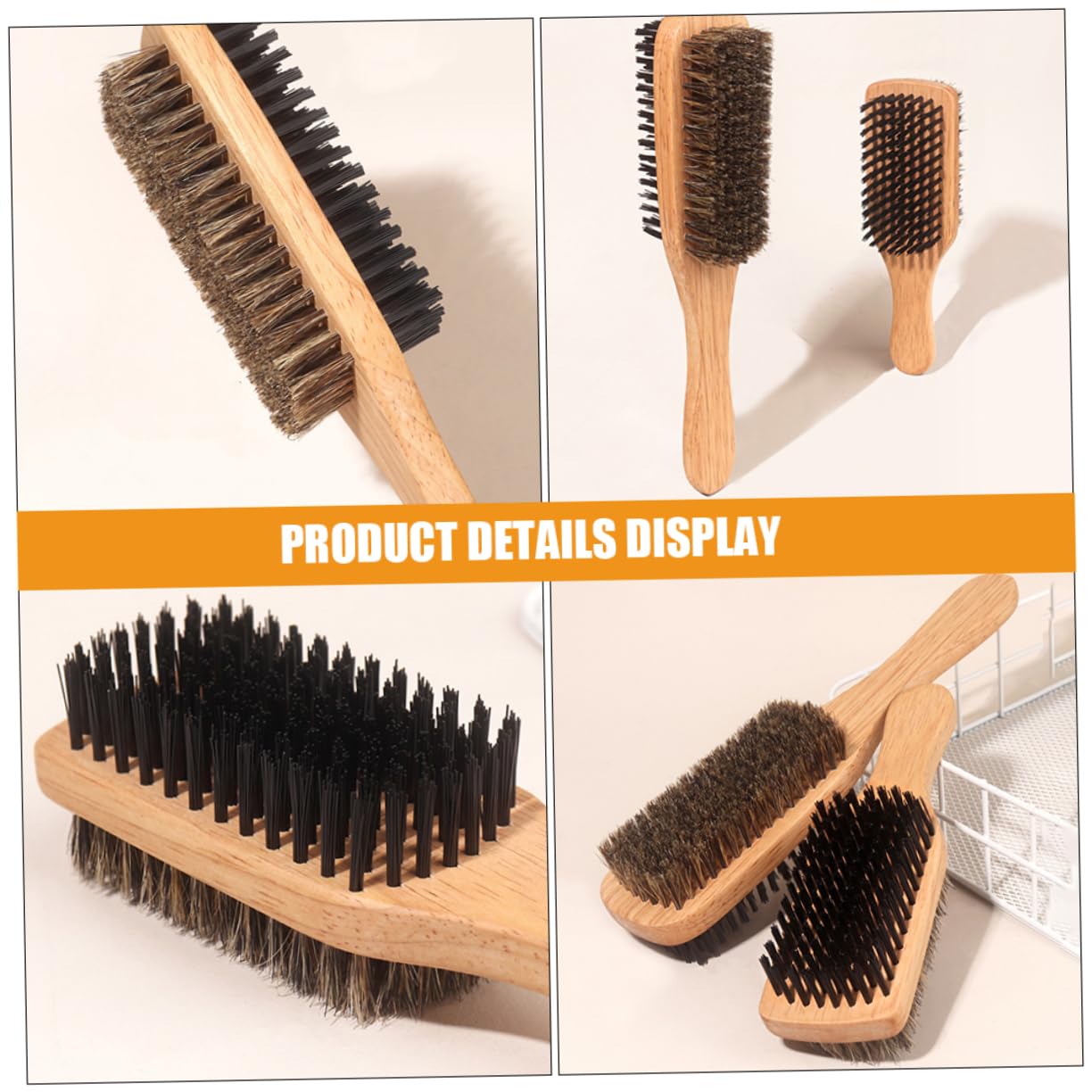 FOMIYES 6 Pz Pennello in setola a doppia faccia spazzola arricciacapelli curly hair brush spazzola per con setole di cinghiale spazzola in pelo di cinghiale estirpatore a spazzola