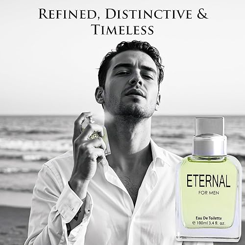 Miniatura 5 de Eternal for Men - Eau De Parfum Spray de 3.4 onzas líquidas  Notas de arriba refrescantes cítricas y florales con sutiles matices amaderados huelen