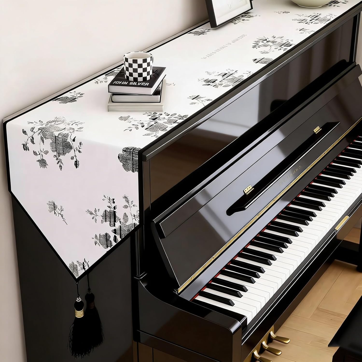 32 47 55 63 71 78 87 in Anti-Slip Piano Protective Mat, Simple Dust-Proof Pad, Piano Mats/Desk Pads/TV Stand Covers, Waterproof & Wear-Resistant(Style-1,30x200cm/11.8x78.7in)