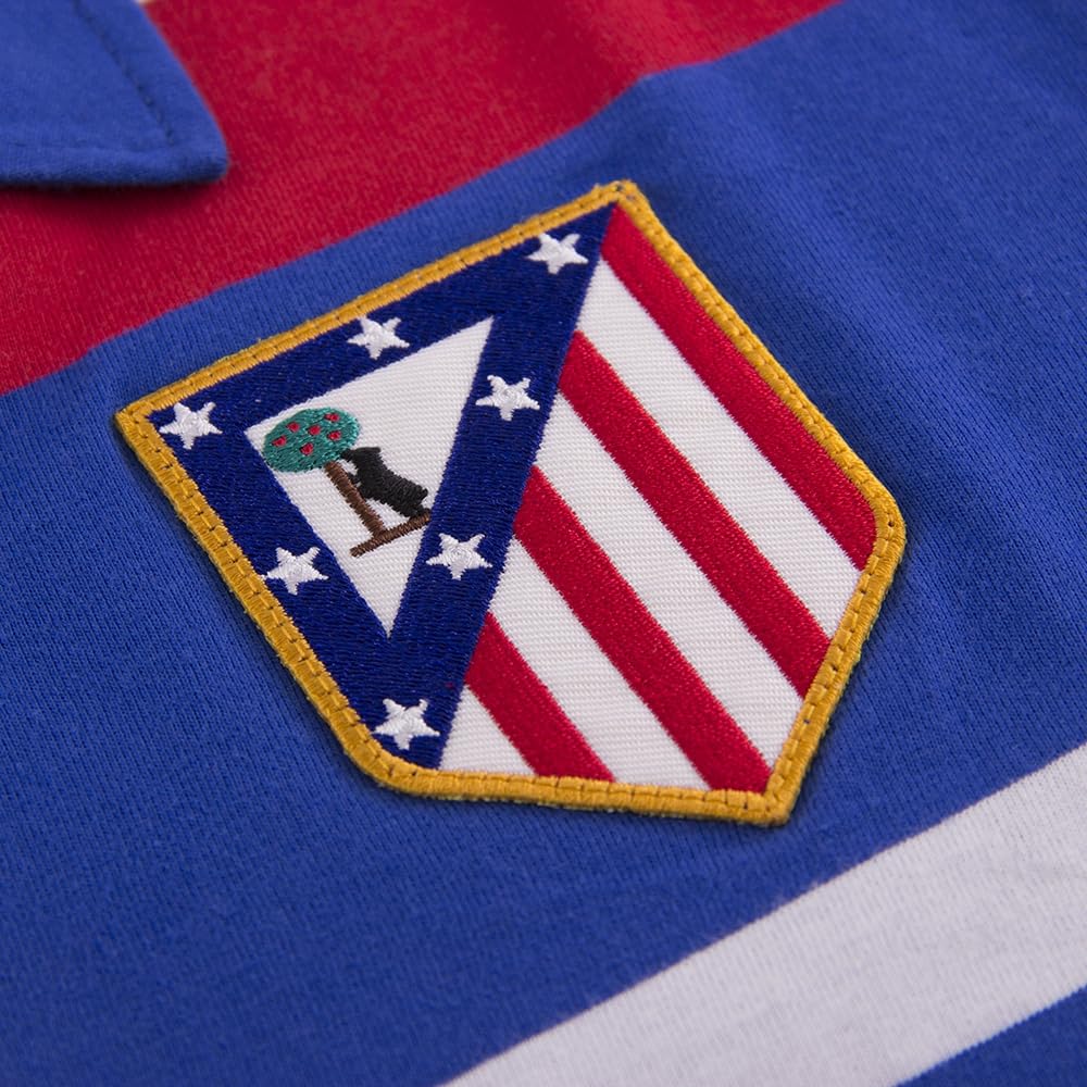 Copa - Camiseta de Fútbol - Hombre - Atletico de Madrid 1986 Tercera - Retro - Manga Corta - Azul - 100% algodón