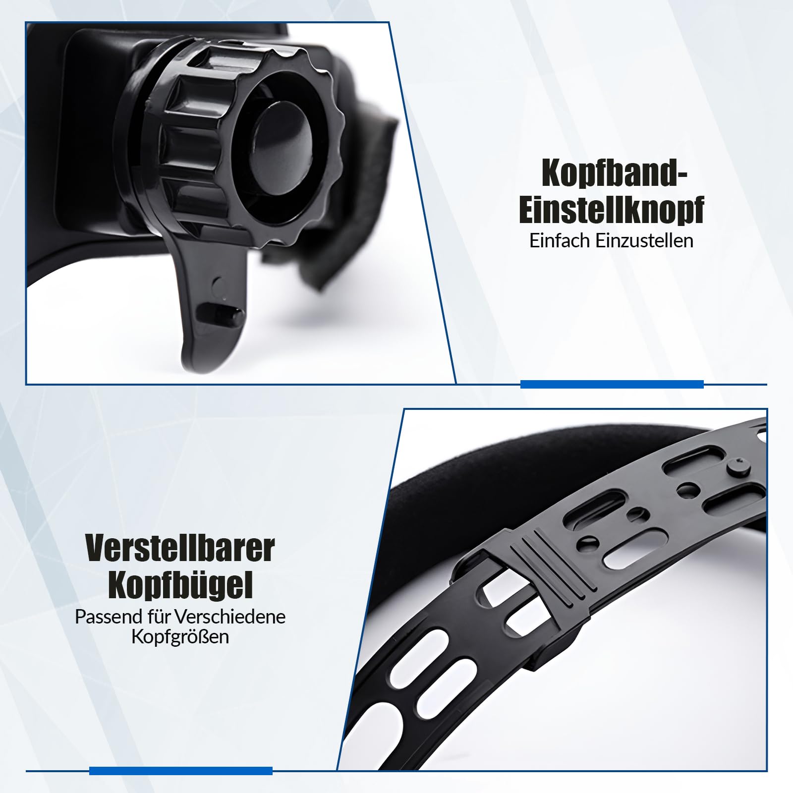 Fascia Per Casco Saldatura | Materiale PP | Regolabile | Con Batuffolo Cotone | Per Comfort E Traspirazione