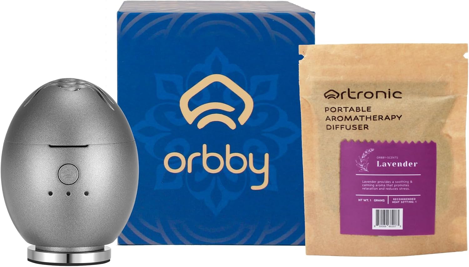 Orbby Aroma Scent Diffuser Starter Kit | Aroma Diffuser + Lavender Scented Pellets Refill (10gram)