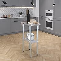 Vista 104 de Mesa de trabajo de acero inoxidable, mesa de metal