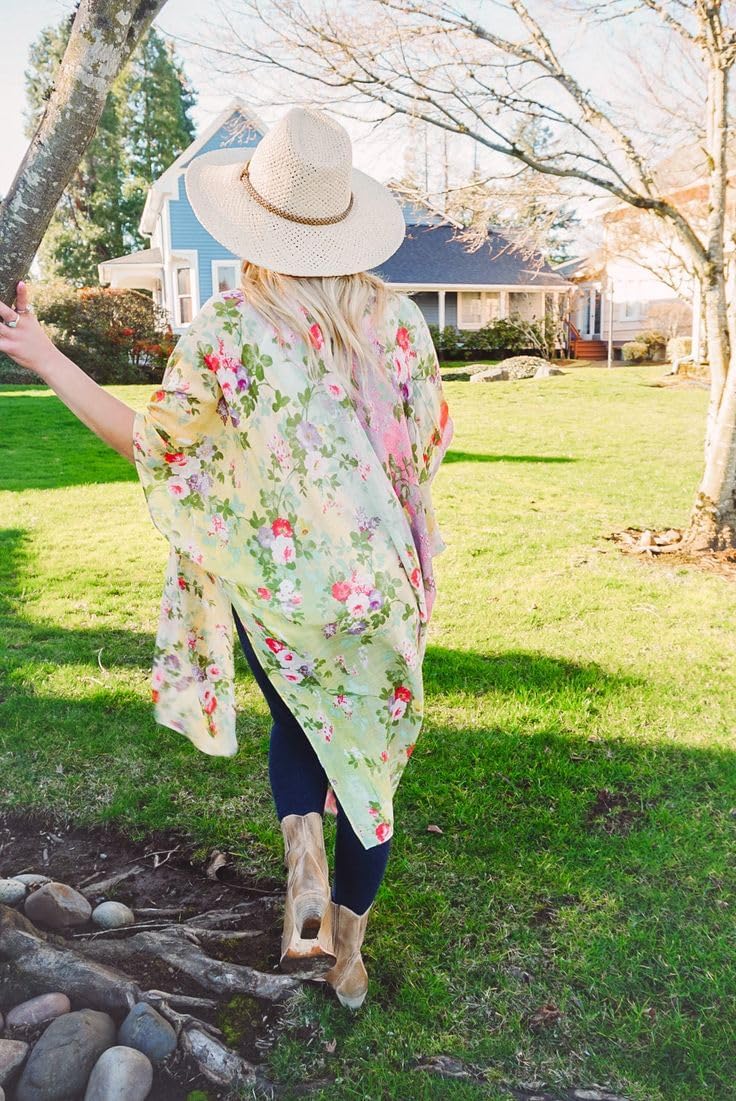 Beautiful Nomad Women's Kimono Swimsuit Coverups Beach Floral Casual Cardigan Bathing Suit Cover Up for Summer Swimwear - Image 4