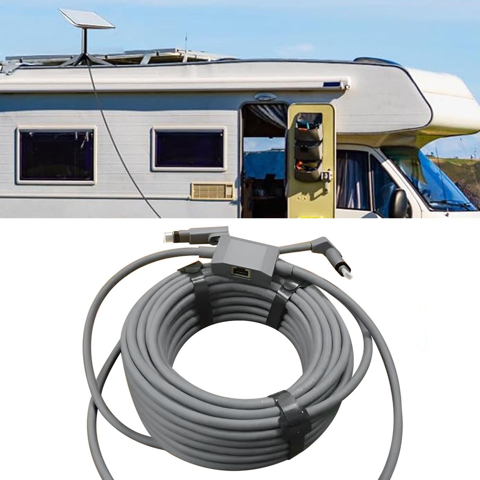 Câble pour Gen 2 de 9 M avec Adaptateur Ethernet RJ45 Femelle 3 Pieds, Câble Remplacement pour Satellite Câble Connexion Réseau, Rallonge Câble pour V2