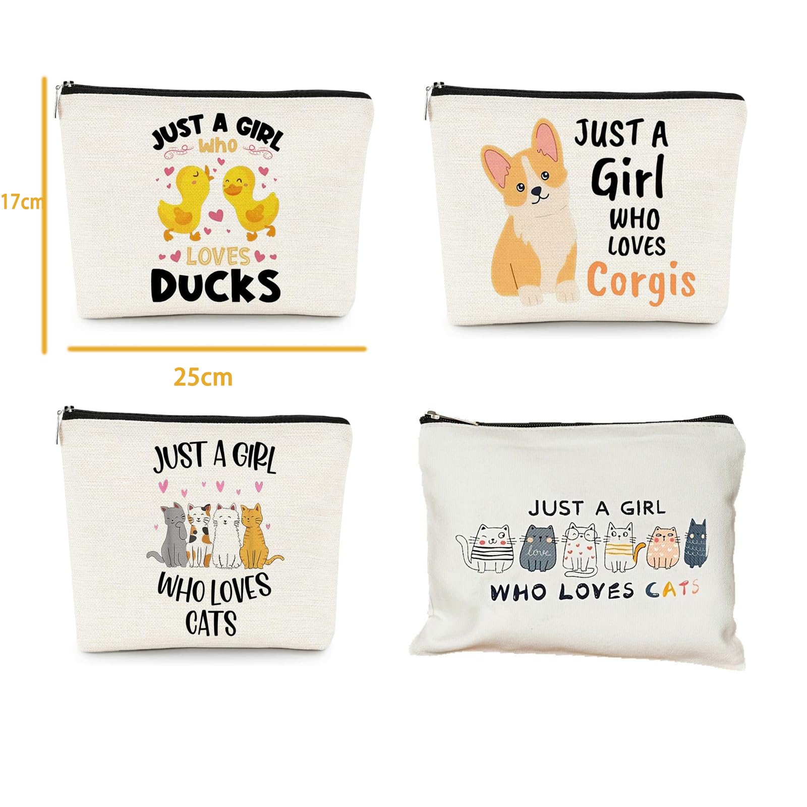 Make Up Bag Cat Motif, Cosmetic Bag with Zip, Multi-Purpose Pen Case, Metal Zip Bags, Toiletry Bag, Travel Bag, Cosmetic Bag - Image 2