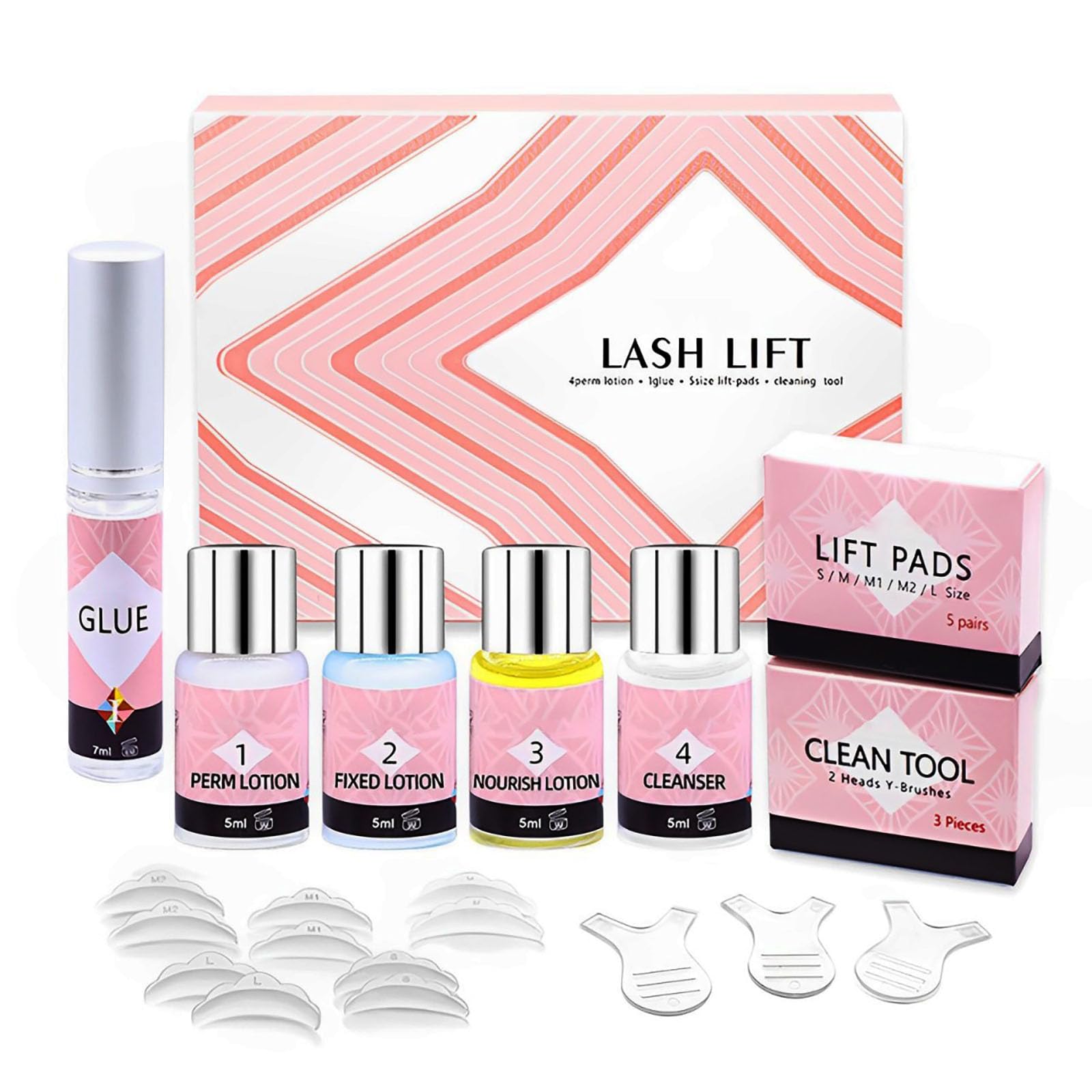 Kit de Permanente de Pestañas,HOUSN Kit de Levantamiento de Pestañas Mejorado,Kit de Permanente de Pestañas Rizador Semipermanente,Para Salón y Uso Doméstico,Rápido y Voluminoso,Seguro y Eficaz