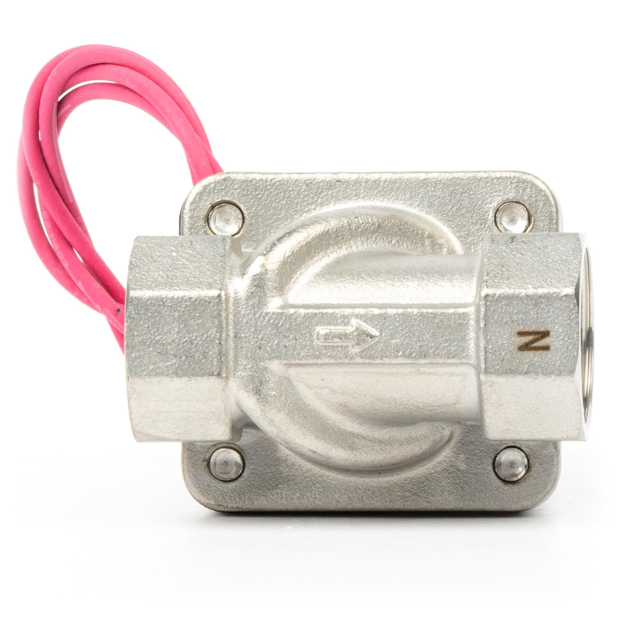 Zawór elektromagnetyczny 3/4" - stal nierdzewna DC 12 V z uszczelką Viton, normalnie zamknięty, typ przewodu ołowianego, gwint G