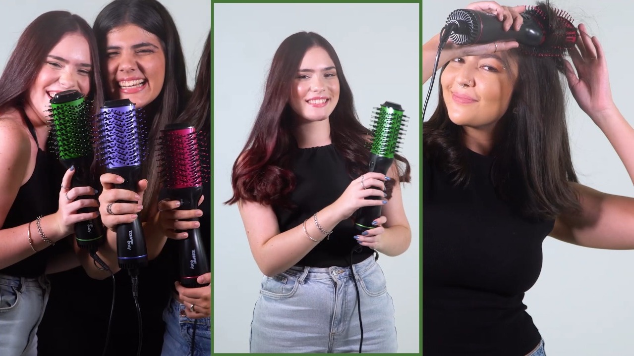 Escova Taiff Easy Oval, Secadora, Alisadora e Volumizadora, Lilás