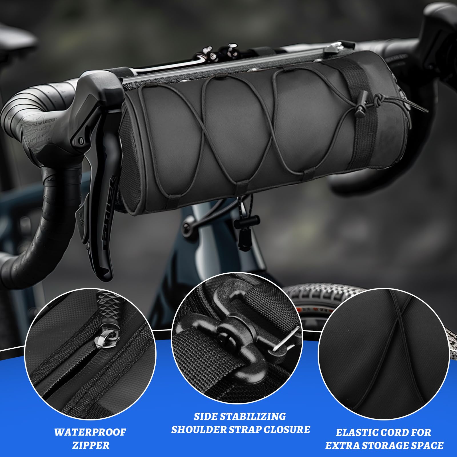 Borsa Manubrio Bici Impermeabile 2,5L - Per Mountain Bike E Ciclismo, Con Tracolla Removibile - Foto 11