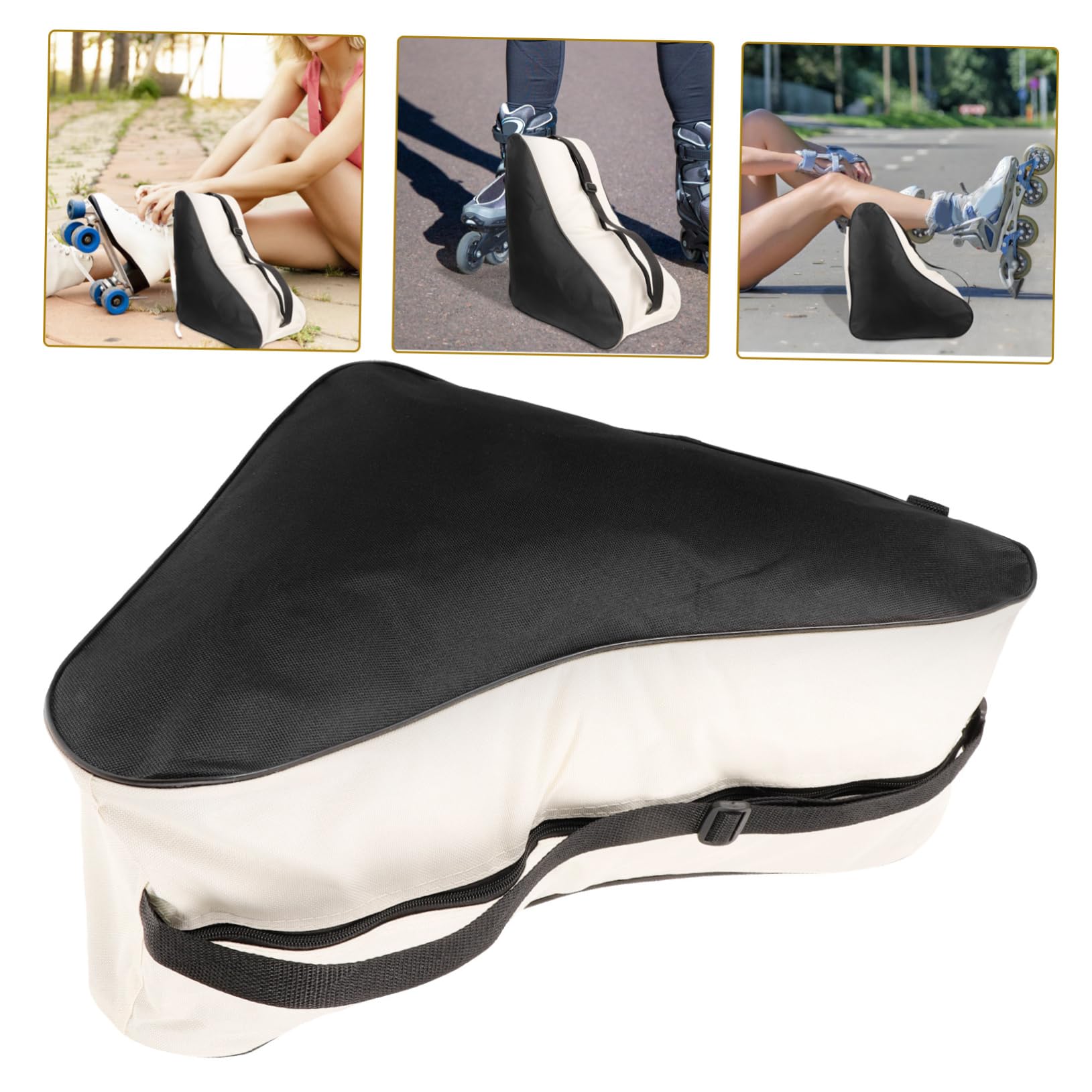 ibasenice borsa da skate borsone trolley ghiaccio pattini a rotelle per magazzinaggio Accessori pattinare borsa a tracolla a custodia per pattini a rotelle Panno Oxford