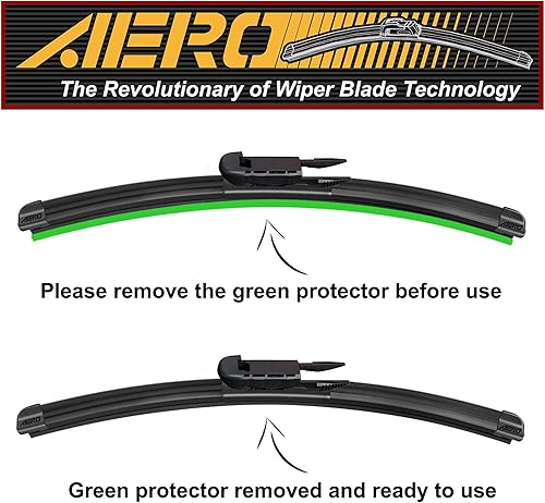 Vista 26 de AERO Avenger - Limpiaparabrisas prémium PTB de 26 + 20 pulgadas para todas las estaciones con repuestos de goma adicionales, repuesto del