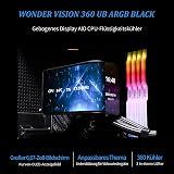 Thermalright Wonder Vision 360 UB ARGB Black AIO CPU Liquid Cooler for AM5/Intel LGA1851/1700, 6.67-Inch 3D Curved Screen with 2400x1080 Resolutions, Magnetic Panel Screen, 3D/2D Video Support - 3