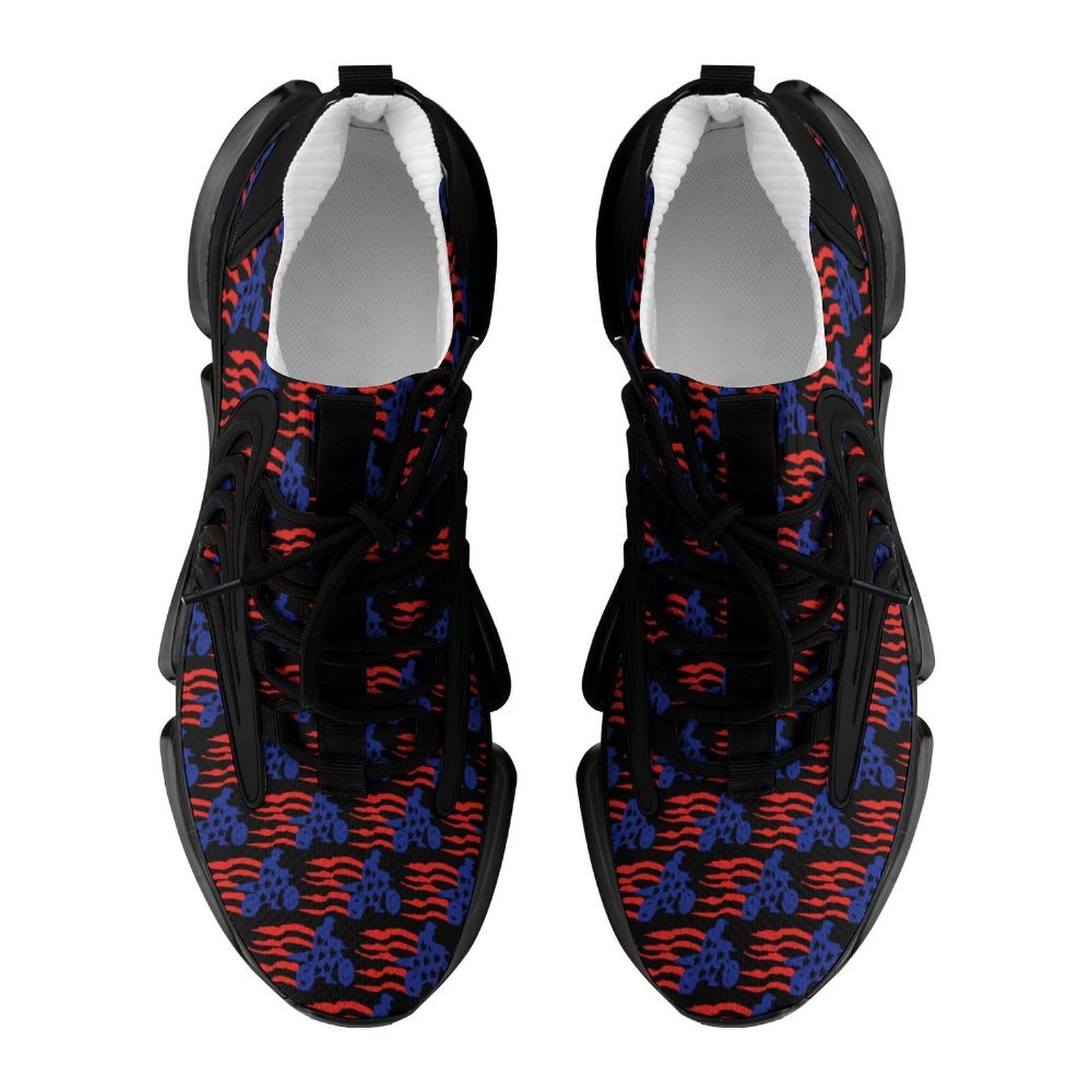 Tenis deportivos de motocross para hombre, con la bandera de Estados Unidos, para correr | Moda Deportiva Atlética Fitness Transpirable Ligero Cómodo Exterior