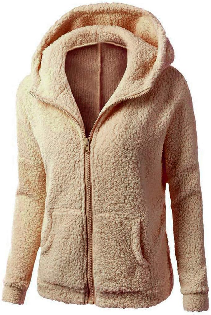Giacca In Pile Donna Con Cappuccio - Felpa Sherpa Teddy Calda Per Inverno - Foto 2
