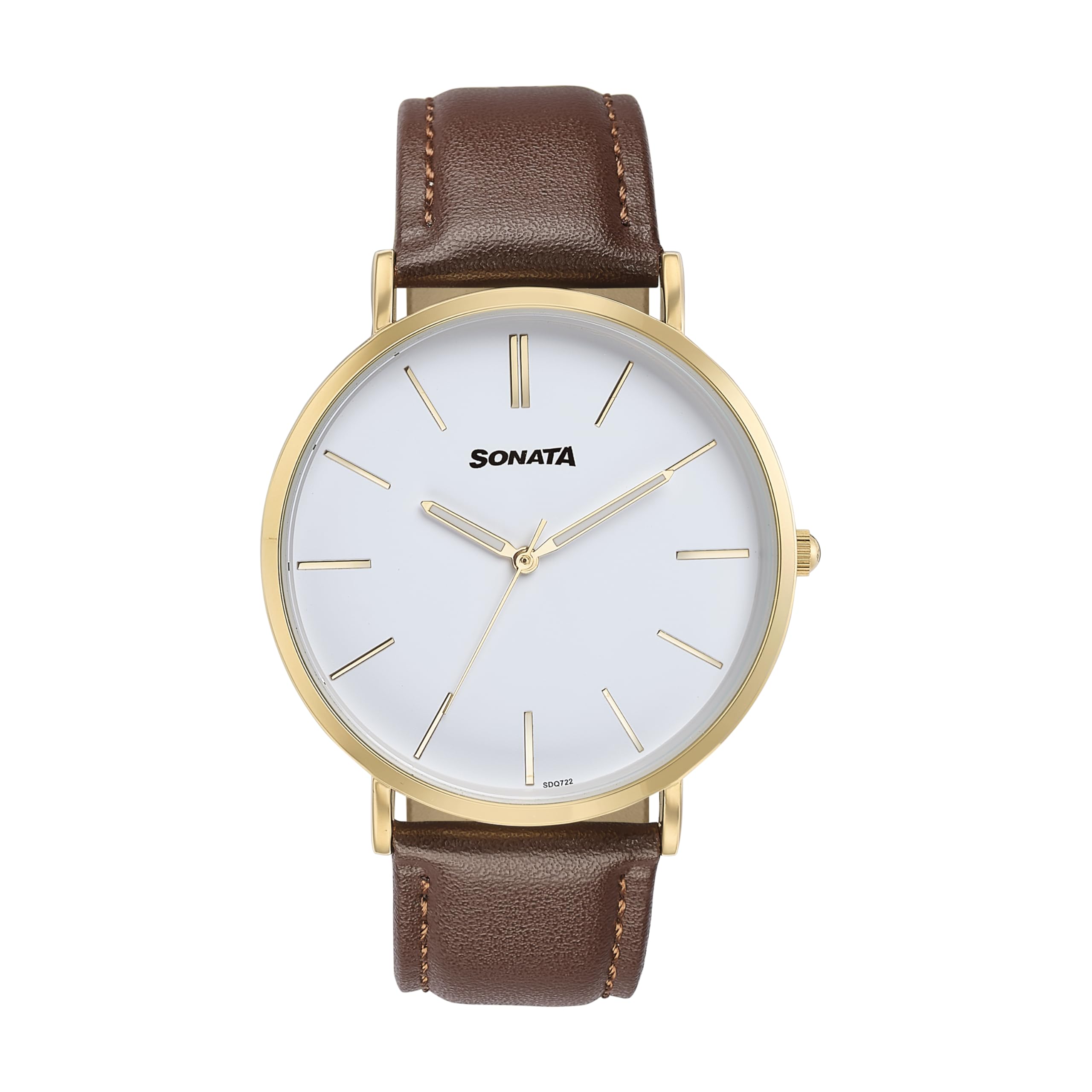 Sonata Quartz Analog White Dial Brown Leather Strap Watch for Men (B0DCN2M4ZX) Amazon Price History, Amazon Price Tracker