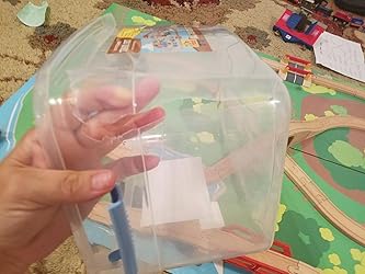 Amazon.com: On Track USA Wooden Train Set 100 Piece All in One Wooden ...