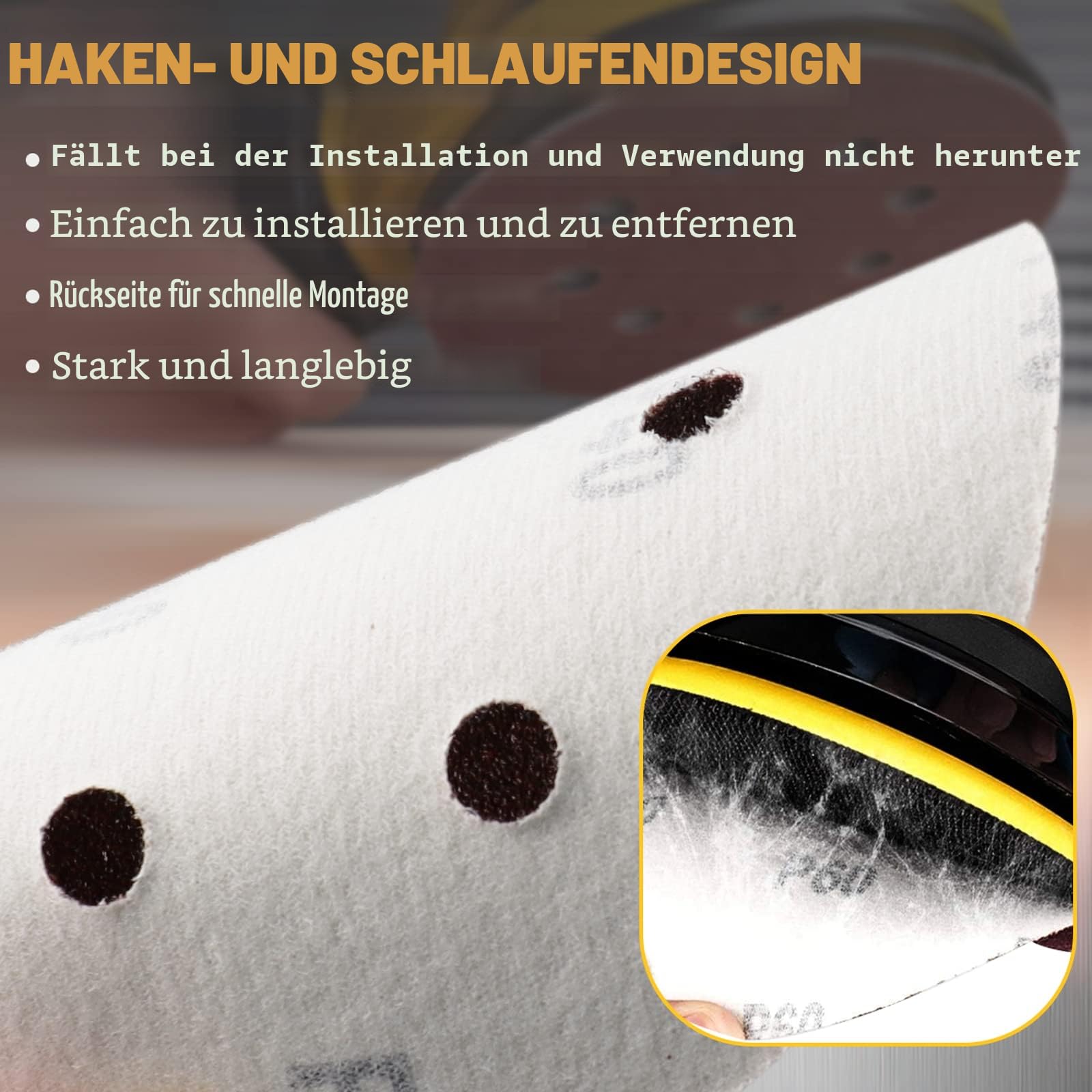 STEBRUAM 150mm Schleifpapier Set,100 Stück Schleifscheiben Klett für Exzenterschleifer 6 Loch Je10 x Korn 40/60/80/120/180/240/320/400/600/1000