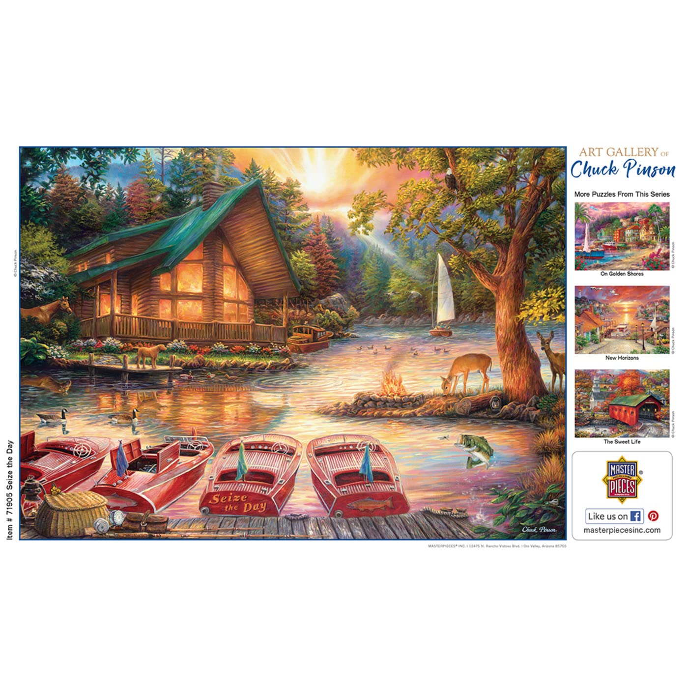 MasterPieces Chuck Pinson - Seize The Day 1000 Piece Linen Jigsaw