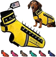 Vista 31 de CoyoteVest SpikeVest - Chaleco de arnés para perro, accesorios reflectantes para perros con picos para proteger a tu mascota de ataques de Raptor