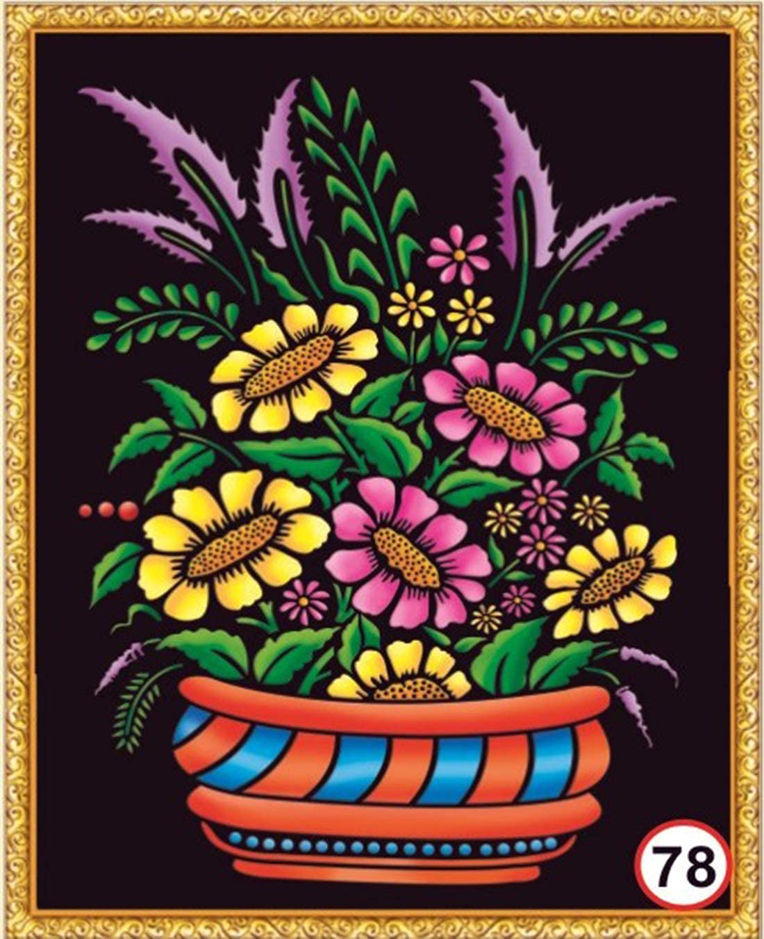 Udhayam® Emboss Painting Kit, Medium (13x19 inch), Design No - 78