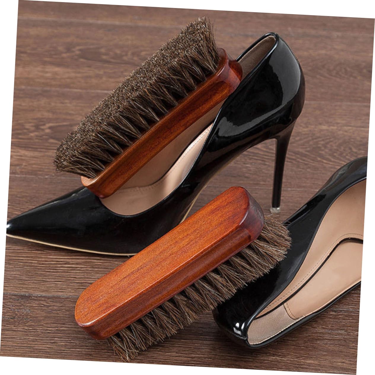 BESPORTBLE 3 Set Spazzola In Legno Con Crine Di Cavallo Pulisci Scarpe Spazzola Per Scarpe Spazzola Per La Pulizia Delle Scarpe Kit Per La Pulizia Delle Scarpe Spazzole 2 pezzi*3