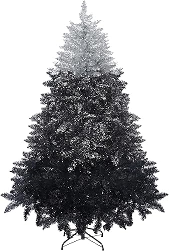 Miniatura 7 de Árbol de Navidad artificial, árbol de pino de Navidad clásico con soporte de metal sólido, sin luz, rosa, 9 pies