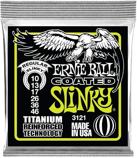 Ernie Ball Regular Slinky Coated Titanium RPS Electric Guitar Strings - 10-46 Gauge