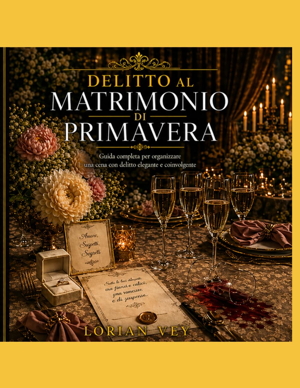 Delitto al Matrimonio di Primavera: Manuale operativo con caso completo, ruoli, indizi, menù, schede stampabili e tavoli-fazione per organizzare una cena con delitto