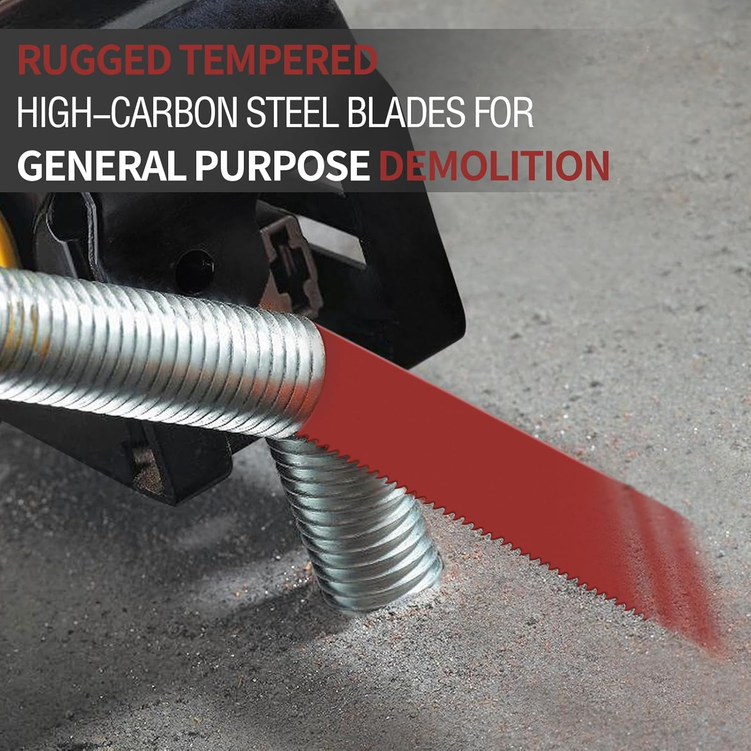 GoYonder Reciprocating Saw Blades 9 Inch 14TPI Saw Blades for Metal Pipe, Sheet Metal, Rebar, Bi-Metal Saw Blades Wear Resistance Sharp for Metal Cutting with Organizer Case (10-Pack)