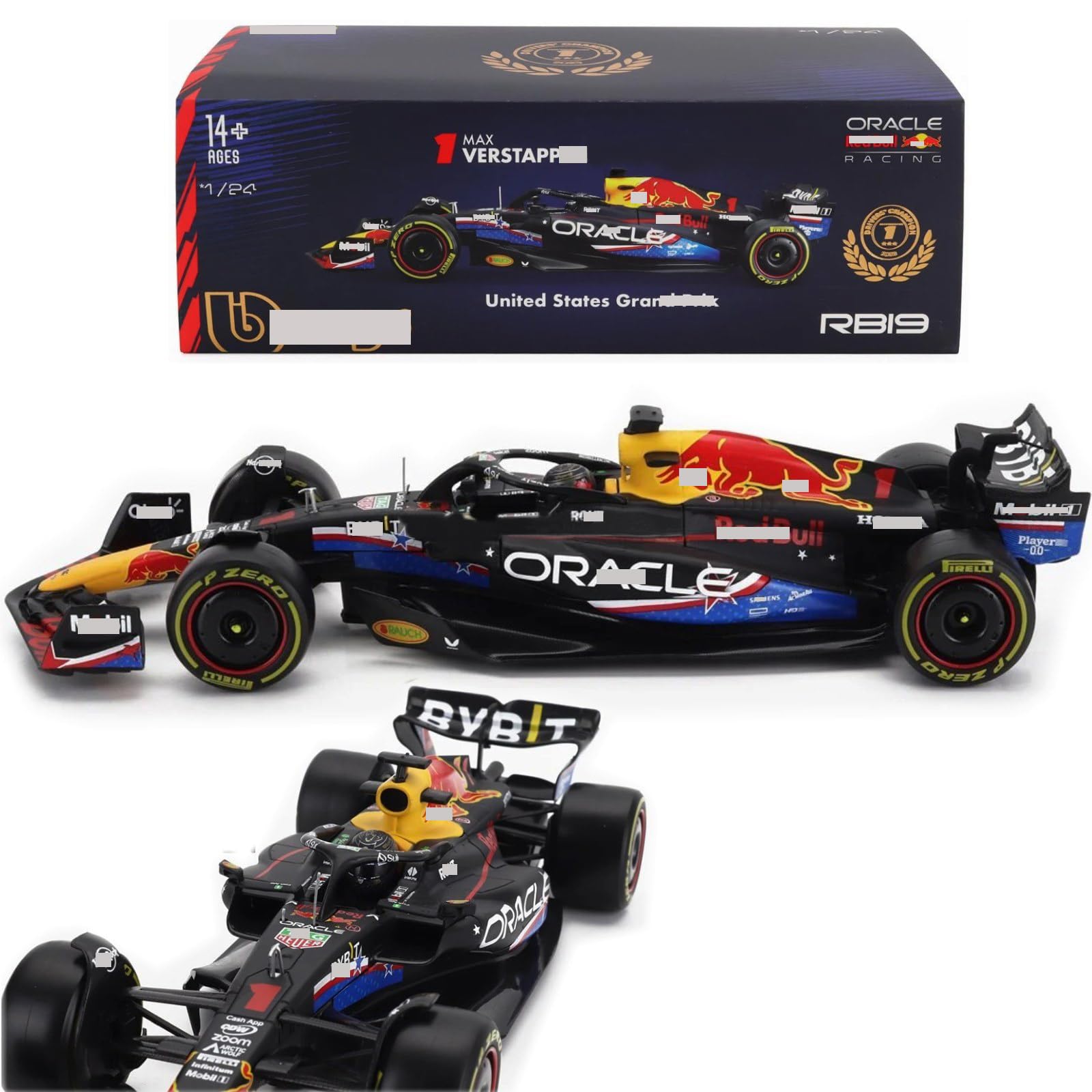 1/18 Scale LV F1 RB19#1 Formula Racing Car Model - Diecast Alloy Collection Piece