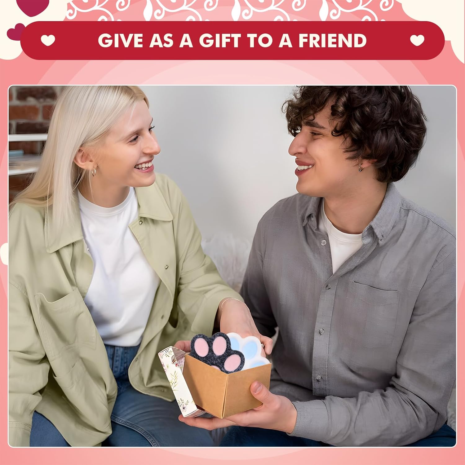 1pcs Cat Paw Squishy Toys,5.5 in Big Cute Kawaii fufu Squishies,Sticky Squeeze Cat Paw Fur Ball,Super Soft Stress Relief Funny Fidget Toys Novelty Things Suitable for Adults Kids