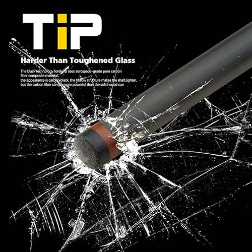 Miniatura 5 de Little Monster - Palo de piscina de fibra de carbono, 3 piezas, 57.9 in, 0.508 in, con bolsa de cuero