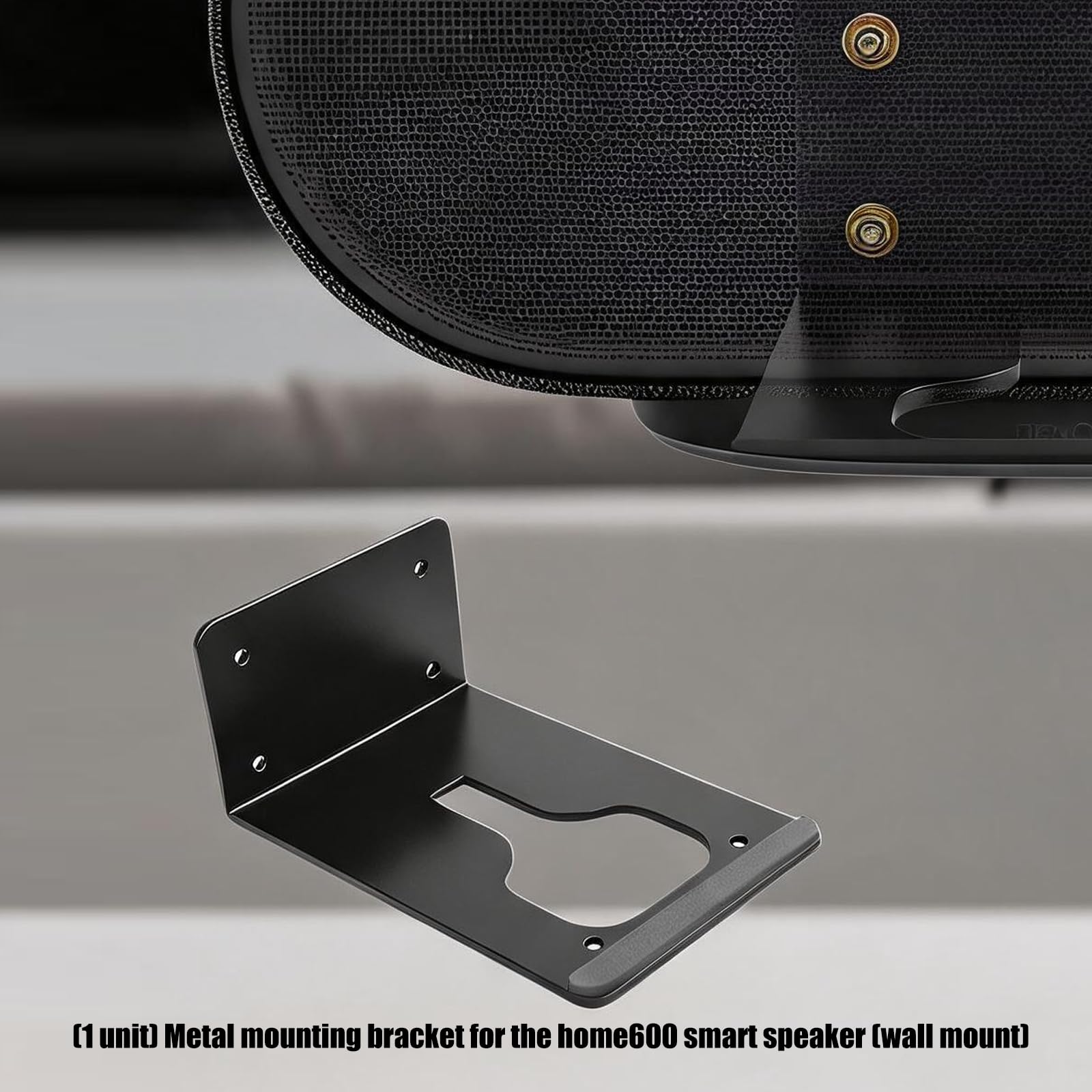Soporte de metal montado en la pared para Home 600, para disipación de sonido y calor, ideal para espacios de vida compactos, soporte para conferencistas montado en la pared