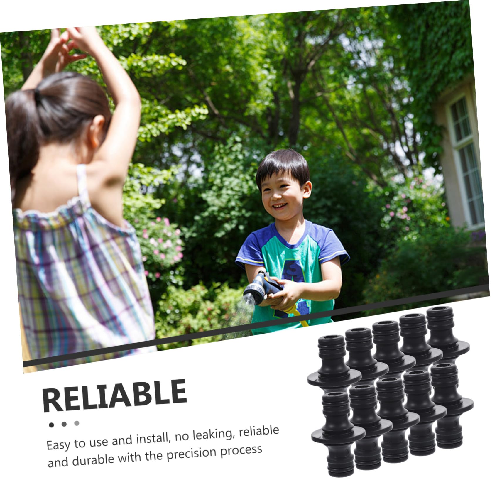 UPKOCH 4 Set Raccordi Per Tubi A Connessione Rapida Adattatore Per Tubo Di Connessione Rapida Irrigazione Connettori Affidabili Per Connettori in Plastica Black 25 Pezzi*4