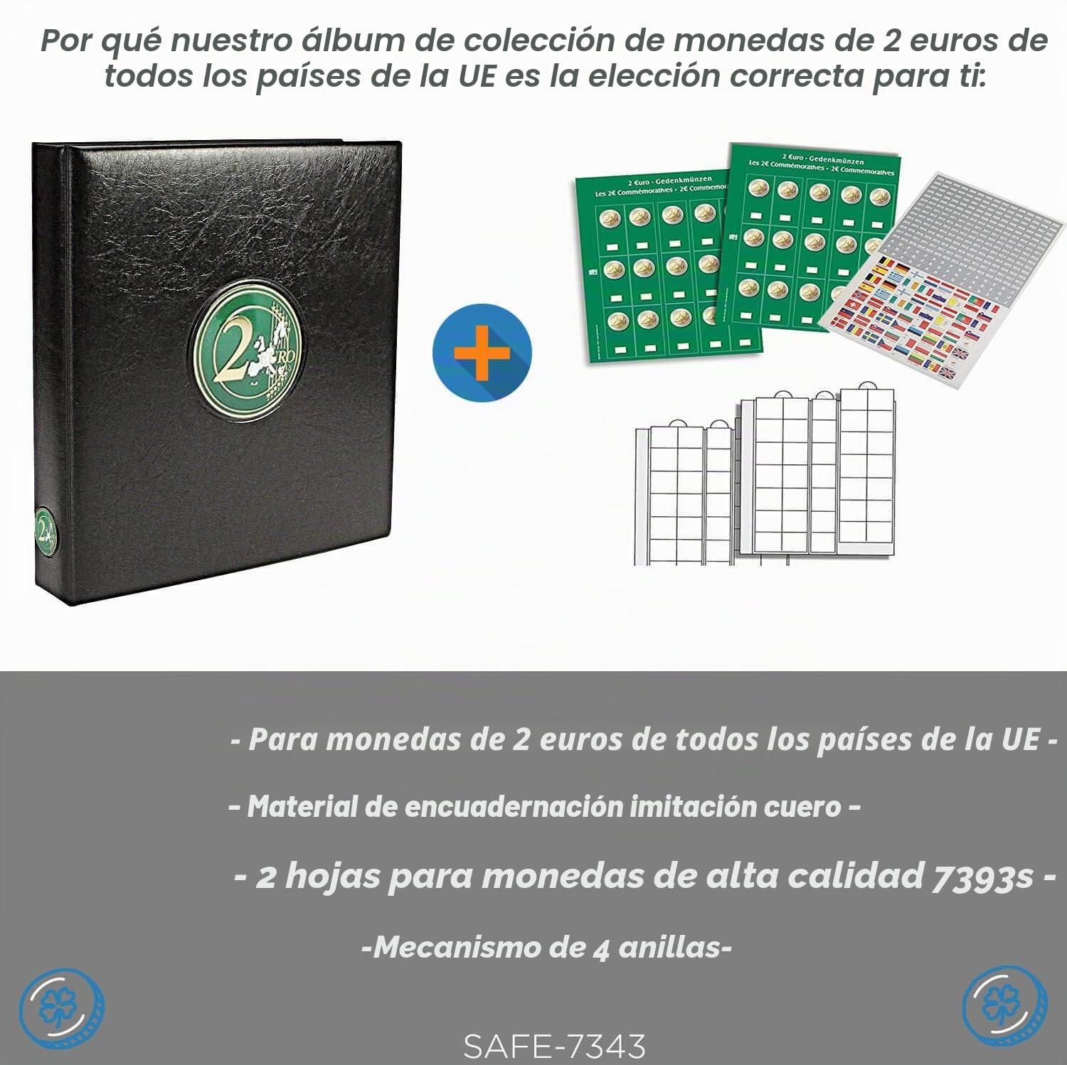 SAFE 7341-13 Premium Münzblatt für 2 Euro des Jahres 2014-2015