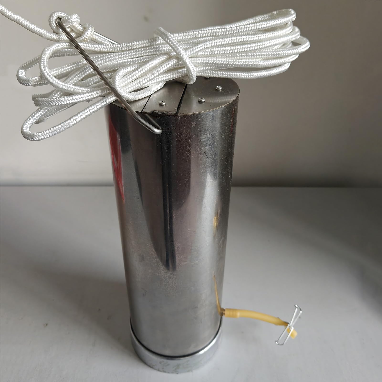 Campionatore d'acqua da 4 l, tazza ponderata per raccolta di liquidi per pozzetti, stagni, laghi e fiumi, kit di campionamento durevole