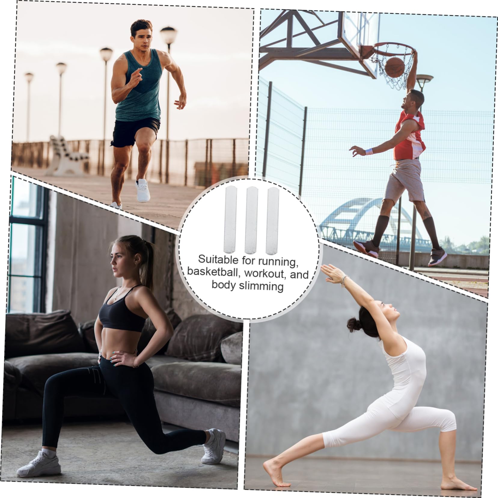 10kawałki Sztuk Stalowych Płytek Obciążeniowych Do Ćwiczeń Wodoodporne Trwałe Akcesoria Fitness Do Biegania Dla Początkujących i Zaawansowanych Sportowców