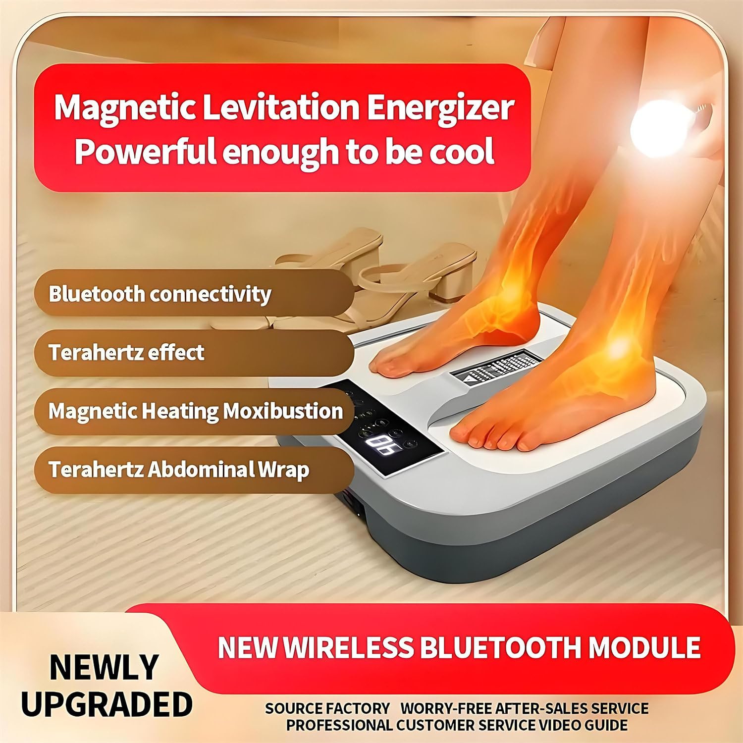 Vibrations-Fußmassagematte Mit Terahertz-Technologie: Kontinuierliche, Wohltuende Massage Von Der Fußsohle Aufwärts – Ideal Zur Förderung Der Durchblutung, Bei Plantarfasziitis
