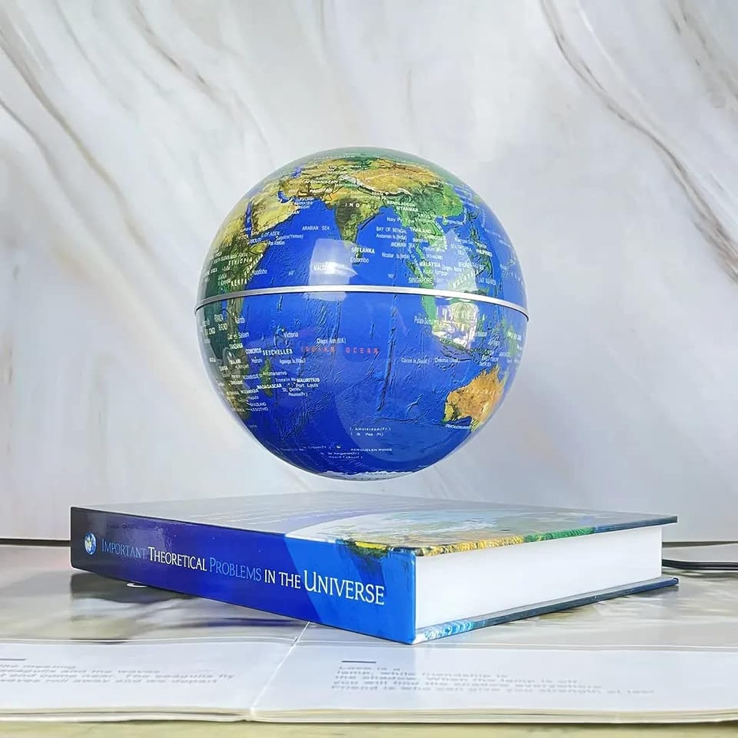 PeacePlanet Levitating Globe, Float & Rotate in Air with LED Light, World Map, Atlas, Night Light, Gift for Students, Teacher, Friends.