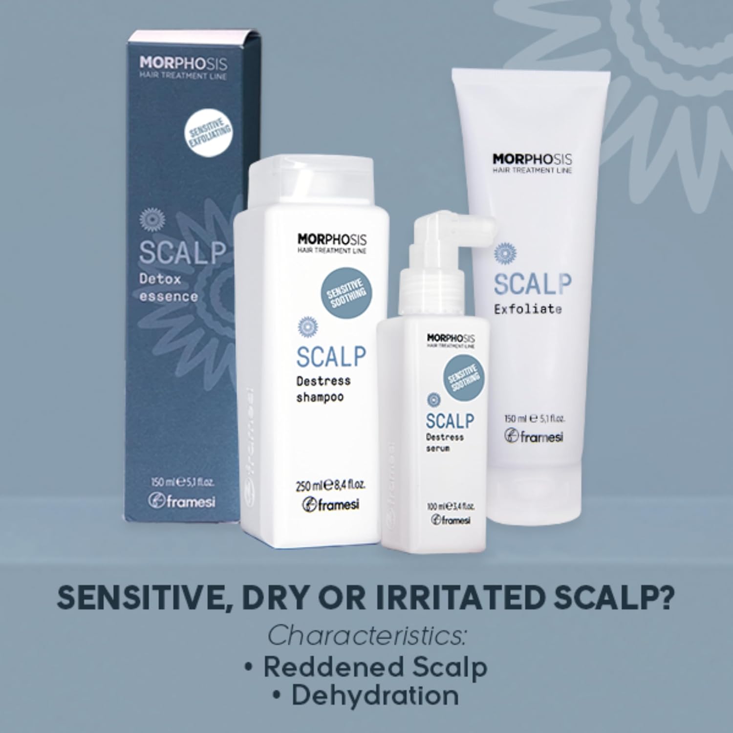 FRAMESI Morphosis Scalp Destress Shampoo 8.4 fl oz, Soothing Shampoo for Sensitive Scalps, Natural Ingredients and pH Balanced - Image 6