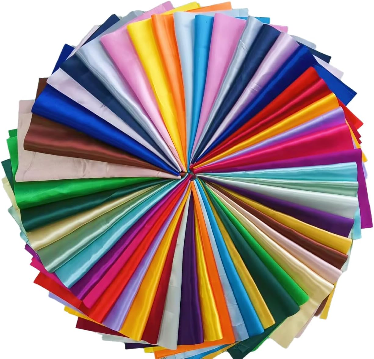 50pcs 12inchx12inch Silks Craft Solids Fabric DIY Handmade Material Set Bundle Patchwork Squares for Home Crafts Sewing Scrapbooking Quilting