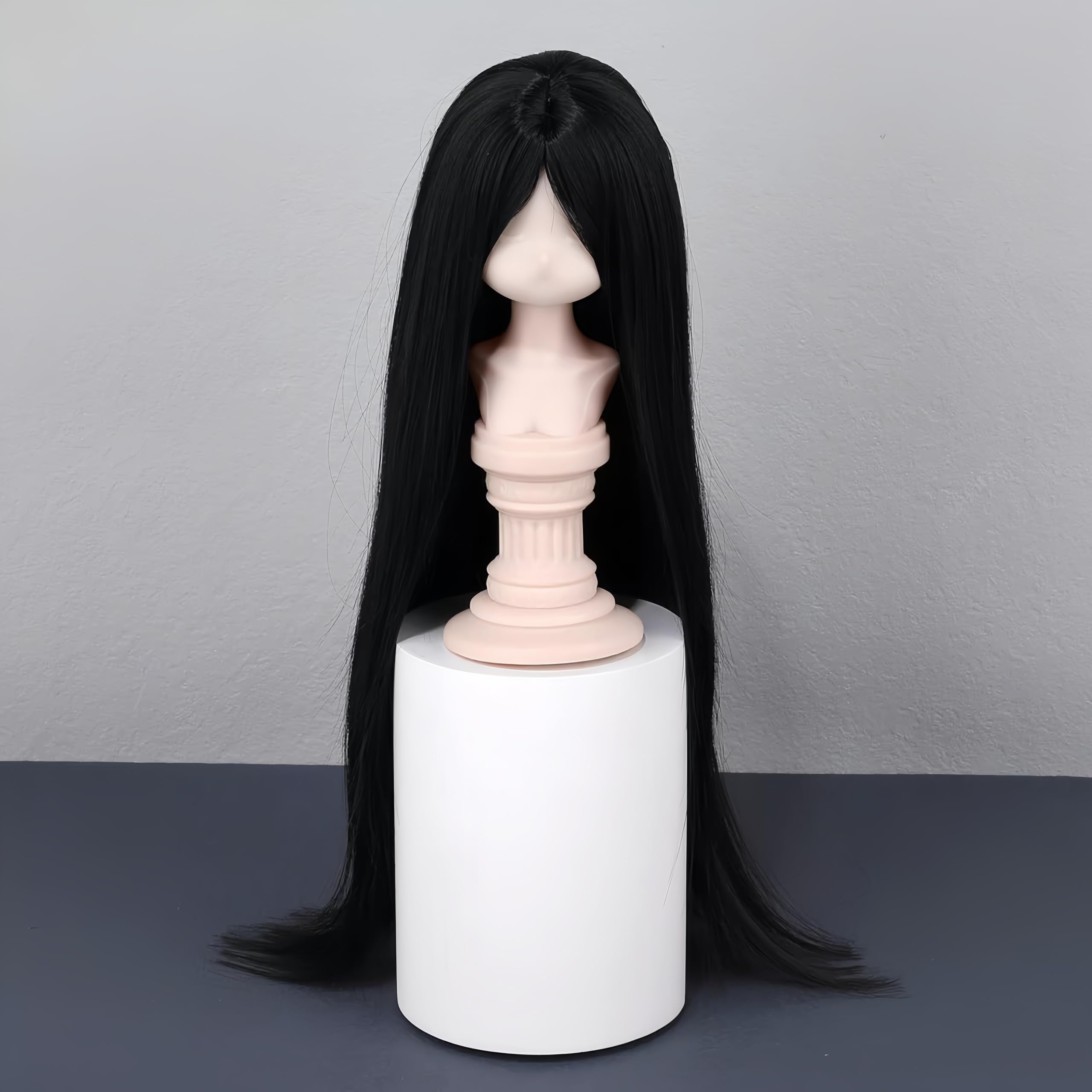 YHYQiFei BJD Doll Wig Ball Jointed Doll Fashions Soft Long Hair,Multiple Colors,for 1/3 1/4 1/6 BJD Dolls (Black 1/3)