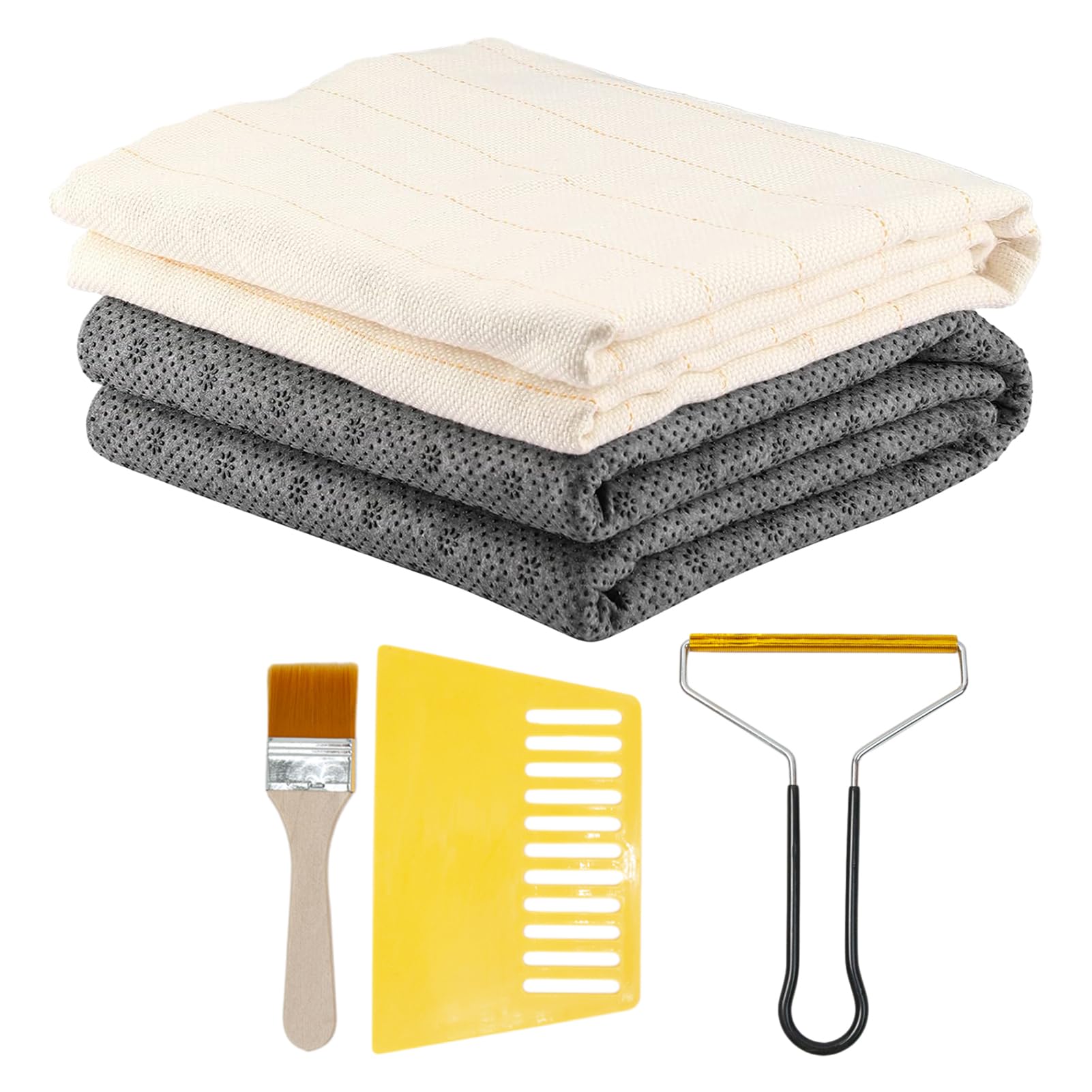 Getufteter Stoff und Unterlage | Teppichstoff mit markierten