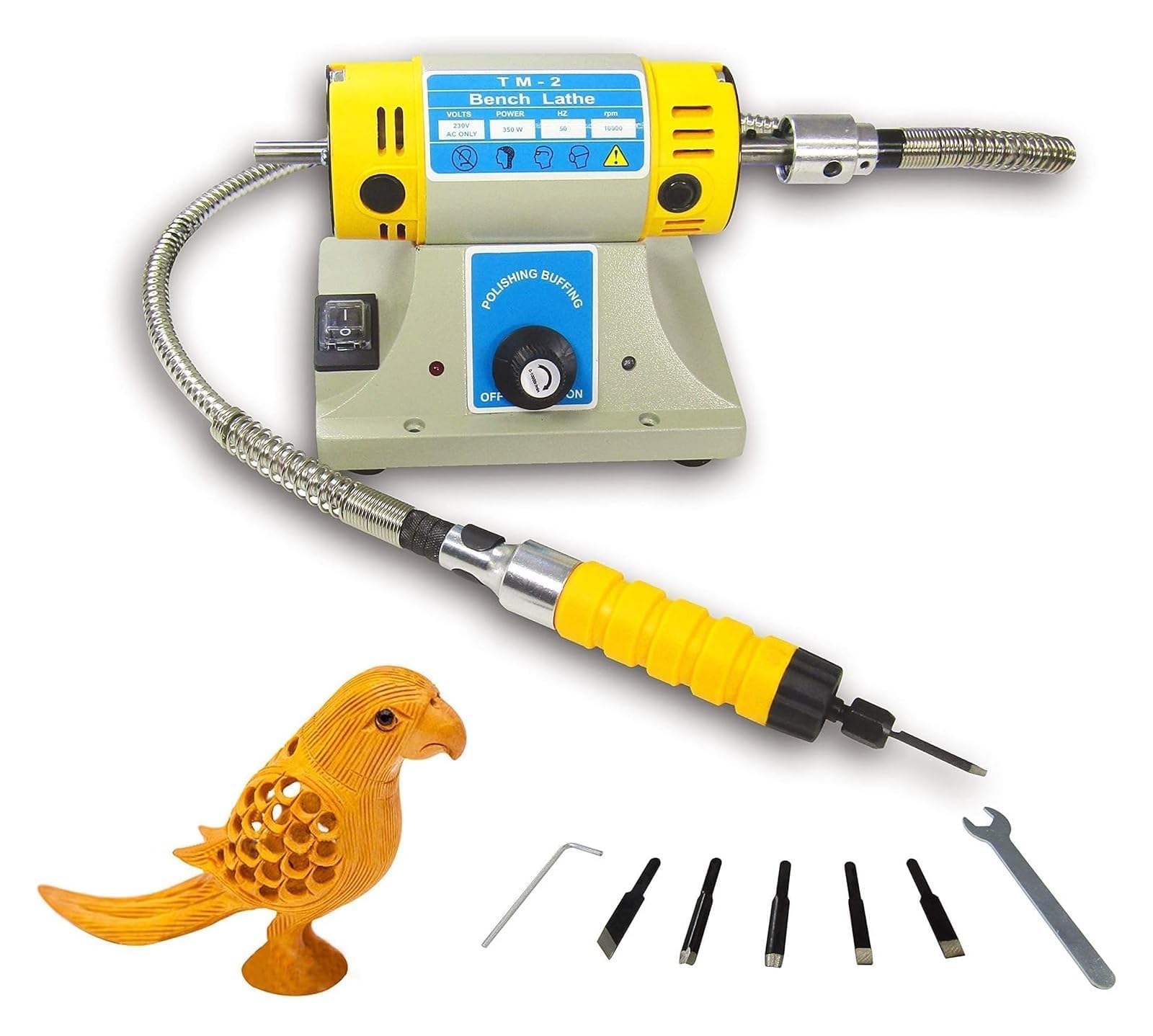 Herramienta eléctrica de tallado de madera de 280 W, cincel de madera profesional con rueda de pulido, talladora multiusos de 220 V para pasatiempos y talleres